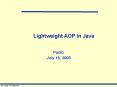 Lightweight AOP in Java PowerPoint PPT Presentation