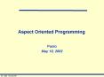 Aspect Oriented Programming PowerPoint PPT Presentation