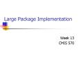 Large Package Implementation PowerPoint PPT Presentation