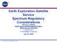 Earth Exploration Satellite Service SpectrumRegulatory Considerations PowerPoint PPT Presentation