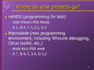 Where do your projects go