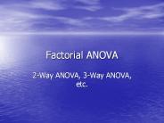 Factorial ANOVA