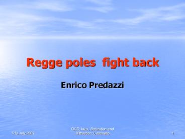 Regge poles fight back