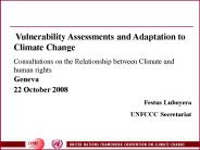 Adaptation to climate [change] impacts