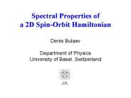 Spectral Properties of a 2D SpinOrbit Hamiltonian