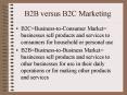 B2B versus B2C Marketing PowerPoint PPT Presentation