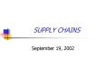 SUPPLY CHAINS PowerPoint PPT Presentation