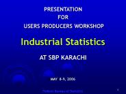 FEDERAL BUREAU OF STATISTICS  (FBS) DATA PROCESSING CENTERS (DPCs)