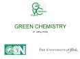 GREEN CHEMISTRY PowerPoint PPT Presentation