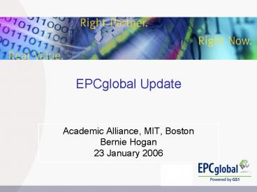 EPCglobal Update