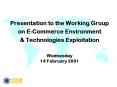Presentation to the Working Group on ECommerce Environment PowerPoint PPT Presentation