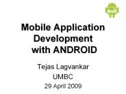 Mobile Application Development with ANDROID