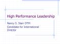High Performance Leadership PowerPoint PPT Presentation