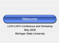 LONCAPA Conference and Workshop PowerPoint PPT Presentation