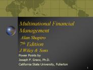 Multinational Financial Management Alan Shapiro 7th Edition J.Wiley