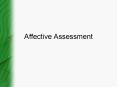 Affective Assessment PowerPoint PPT Presentation