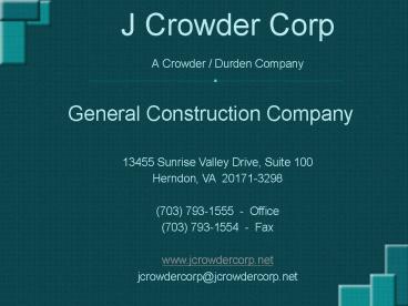 J Crowder Corp