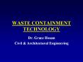 WASTE%20CONTAINMENT%20TECHNOLOGY PowerPoint PPT Presentation