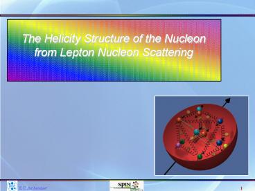 The Helicity Structure of the Nucleon