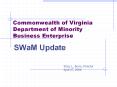 Commonwealth of Virginia Department of Minority Business Enterprise PowerPoint PPT Presentation
