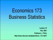 Economics 173 Business Statistics