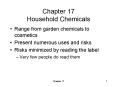 Chapter 17 Household Chemicals PowerPoint PPT Presentation