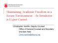 Maintaining Academic Freedom in a Secure Environment: An Introduction to Export Controls PowerPoint PPT Presentation