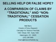SELLING HELP OR FALSE HOPE