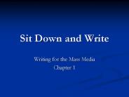 Sit Down and Write