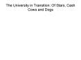 The University in Transition: Of Stars, Cash Cows and Dogs PowerPoint PPT Presentation