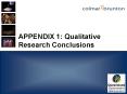 APPENDIX 1: Qualitative Research Conclusions PowerPoint PPT Presentation