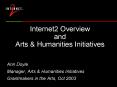 Internet2 Overview and Arts PowerPoint PPT Presentation