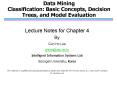 Data Mining Classification: Basic Concepts, Decision Trees, and Model Evaluation PowerPoint PPT Presentation