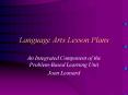 Language Arts Lesson Plans PowerPoint PPT Presentation
