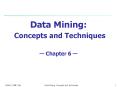 Data Mining: Concepts and Techniques Chapter 6 PowerPoint PPT Presentation