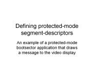 Defining protected-mode segment-descriptors