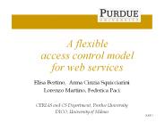 A flexible access control model for web services