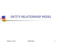 ENTITY-RELATIONSHIP MODEL PowerPoint PPT Presentation