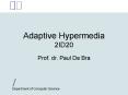 Adaptive Hypermedia 2ID20 PowerPoint PPT Presentation