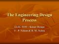 The Engineering Design Process PowerPoint PPT Presentation