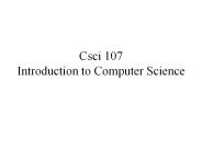 Csci%20107%20Introduction%20to%20Computer%20Science