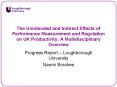 The Unintended and Indirect Effects of Performance Measurement and Regulation on UK Productivity: A PowerPoint PPT Presentation