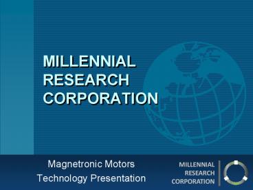 MILLENNIAL RESEARCH CORPORATION