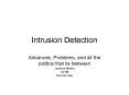 Intrusion Detection PowerPoint PPT Presentation