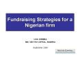 Fundraising Strategies for a Nigerian firm PowerPoint PPT Presentation