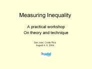 Measuring Inequality