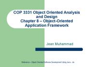 COP 3331 Object Oriented Analysis and Design Chapter 8 