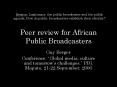 Peer review for African Public Broadcasters PowerPoint PPT Presentation