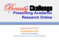 Presenting Academic Research Online PowerPoint PPT Presentation