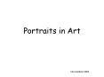 Portraits in Art PowerPoint PPT Presentation